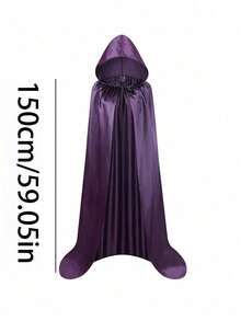 Áo choàng trùm đầu Halloween, Áo choàng phù thủy màu đen mềm mại dành cho cả nam và nữ, Trang phục cosplay, Đồ dùng tiệc tùng, Trang trí ngày lễ - 1 cái - Xem 18