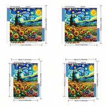 5D Diamond Painting Kit - Full Round Diamond, Floral Pattern, Acrylic Craft Set For Home Decor, Frameless Creative Diamond Painting Kit - round diamond - View 7
