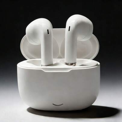 无线蓝牙耳机，真无线耳机，内置麦克风，降噪功能，智能触控，防汗设计，便携式充电盒，适合运动、旅行和日常使用，超长续航