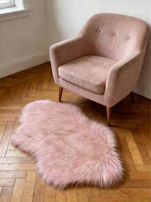 1 件装毛绒仿毛皮地毯 - 室内卧室床边垫，可水洗腈纶涤纶混纺面料，可机洗，适合作为乔迁礼物 - 彩色 - 查看 2