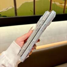 1pc Transparent Acrylic Magnetic Phone Case, Shockproof Fashion Phone Cover For IPhone - Multicolor - View 9