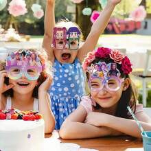 6pcs/Set 2026 New Korean Style Square Glasses, Demon Slayer Anime Style Glasses, Fan Party Gift [Random Style] - Multicolor - View 6