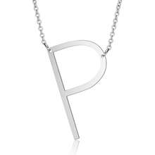 1 st brev hänge halsband, rostfritt stål smycken - Silver - Visa 15