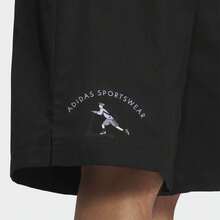 Adidas 男士 GFX SHORT 休闲百搭日常梭织短裤 JL6061 - 黑色 - 查看 5