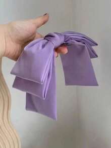 1 pezzo Fermaglio per capelli elegante e alla moda da ragazza con fiocco in raso a triplo strato, accessorio per capelli a molla, adatto per uso quotidiano o come regalo per compleanni, festività, Natale, Capodanno - Rosa - Visualizzare 9