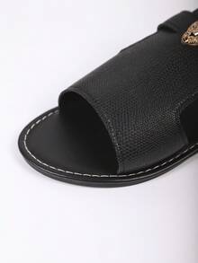 Dép lê họa tiết da báo dành cho nữ, giày đi biển mùa hè thoải mái và nhẹ nhàng, dép đế bằng EVA kiểu xỏ chân với mũi tròn và đế TPR, thích hợp cho kỳ nghỉ và sử dụng hàng ngày. - toàn màu đen - Xem 9