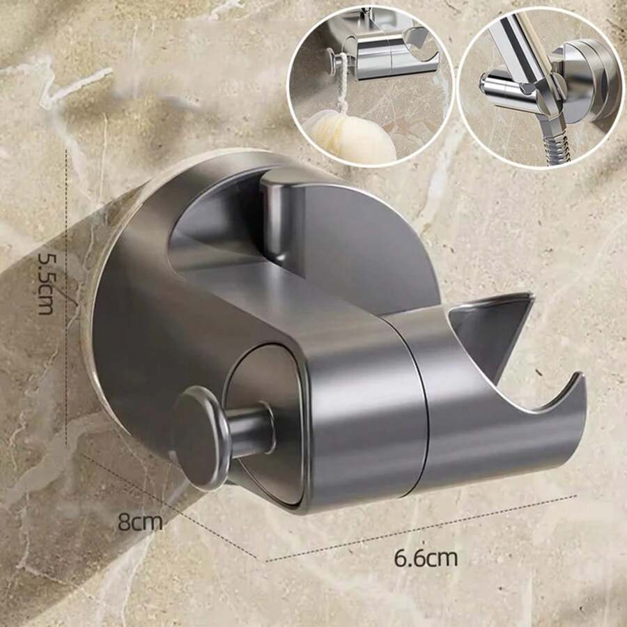 Soporte para Ducha 360 ° Soporte Ajustable Autoadhesivo para Cabezal de Ducha, Soporte con Ventosa para Cabezal de Ducha, Accesorios de Baño DTBZ - Negro - Ver 1