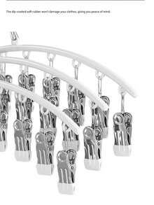 Móc treo quần áo cong đa năng bằng thép không gỉ, thích hợp để phơi tất, đồ lót và các loại quần áo khác. - Nhiều màu - Xem 4