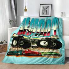 1PC 3D Monster Jam Monster Truck Cartoon Blanket, Edgy Gift For Motorsports Fans, Themed Man Cave Decor, Retro Sci-Fi Party Accent & Race Day Souvenir,Soft Throw Blanket For Home Bedroom Bed Sofa Picnic Travel Office Cover Blanket, Multiple Sizes 50x60 To 60x80 Inches - Nhiều màu 16 - Xem 4