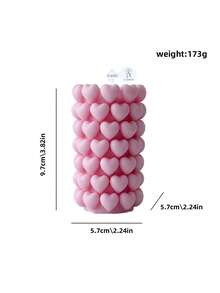 1个手工爱心泡泡圆柱香薰蜡烛 - 大豆蜡，香氛，手工制作，艺术摄影道具，室内装饰，母亲节礼物，生日礼物，放松身心，营造氛围 - 愛心圓柱蠟燭 - 查看 3