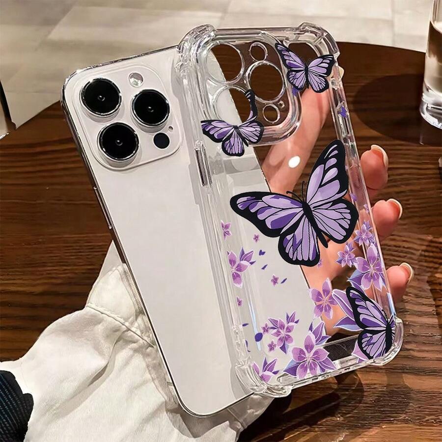 Carcasa transparente mariposas iPhone 16