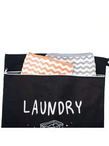 Large Travel Laundry Bag, Wet Dry Bag, Drawstring Washable Bag For Dirty Clothes, Swimwear, Gym Clothes, Available In Blue, Pink, Black, Gray - View 6