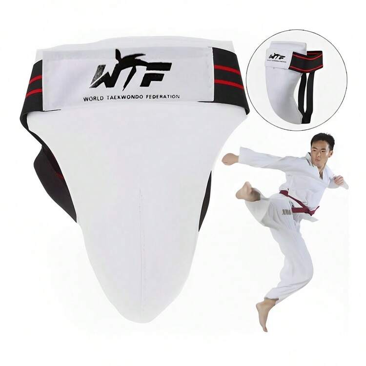 Conchas Protectora Para Hombre Boxeo Mma Ejercicio Taekwondo Boxing Karate Sanda Equipo De Protección Taekwondo Protector De Entrepierna - Blanco - Añade 1