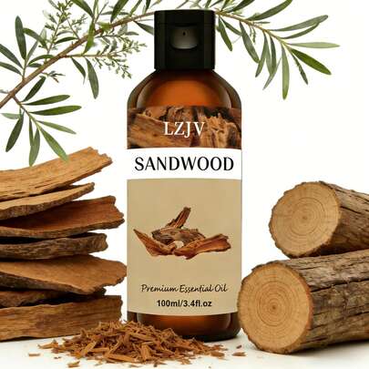زيت أساسي من الصندل الخالص والممتاز، زيت عطري طبيعي، مناسب للمبخرات والشموع والمرطبات - منعش للمنزل والسيارة، رائحة غابة استوائية. يمكن استخدام مرطب الزيوت الأساسية للنوم وبيئة السيارة.