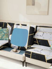 1 Pc Simplicity Sofa Cover Geometry Sofa Seater Cushion Cover Stretch Material Seater Cushion Cover - Multicolor - View 9