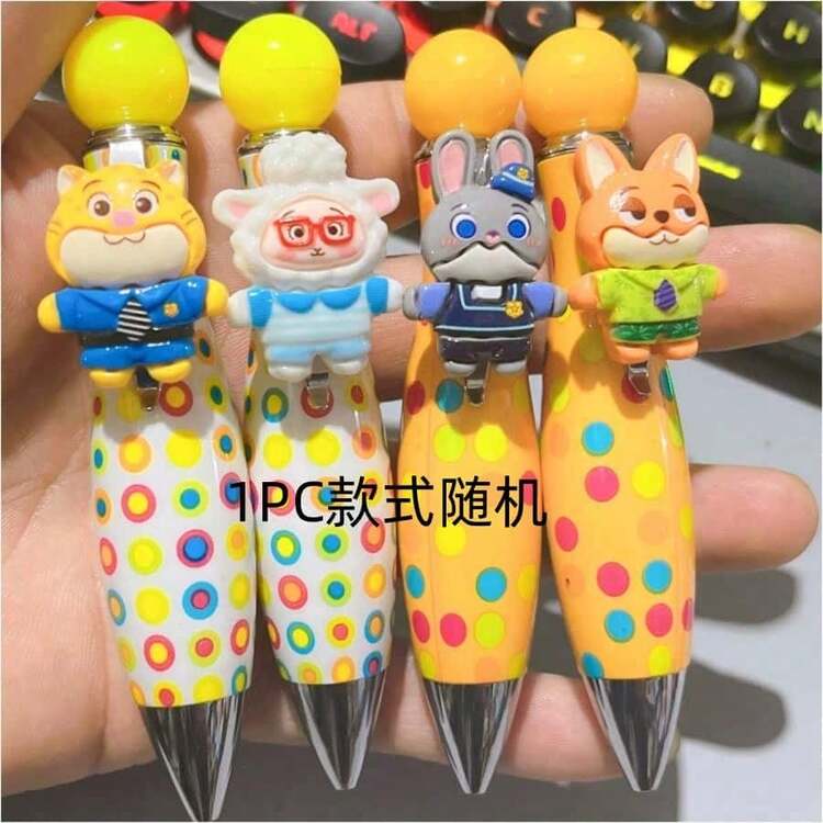 1支/2支/3支/4支/5支/10支装创意缝线闪光流沙凝胶笔，流行中性色笔，学生及办公用品 - 動物城 - 查看 12