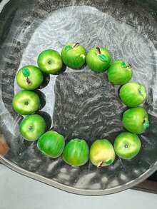 1 pieza Pulsera de cuentas 3D en forma de manzana colorida, joyería con elemento de fruta dopamina de primavera Y2K, accesorio minimalista y dulce para resort - Multicolor - Ver 7