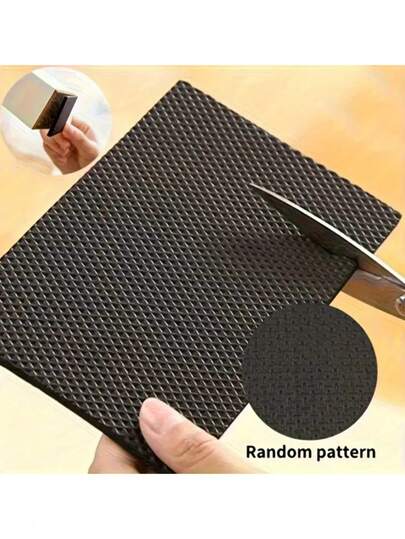 2 Stück, Rutschfeste Möbelunterlage, selbstklebende Möbelunterlage - zuschneidbar, kratzfeste Möbelunterlage, geeignet für Holzböden, Möbelfuß Rutschstopp Modell, quadratisches Design