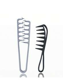 Hair Styling Texturizing Comb Set, Large Teeth Comb For Men's Pompadour, Slicked Back Hairstyle, Volumizing Root Lift, Travel Friendly - Multicolor - View 11