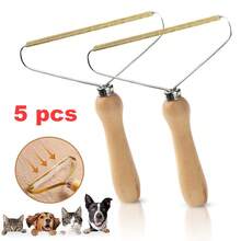 5 piezas Quitapelusas portátil - Cepillo reutilizable de doble cara para viaje para eliminar pelusa, pelo de mascota y polvo de ropa y muebles - Caja de recolección de polvo invisible - Ver 1