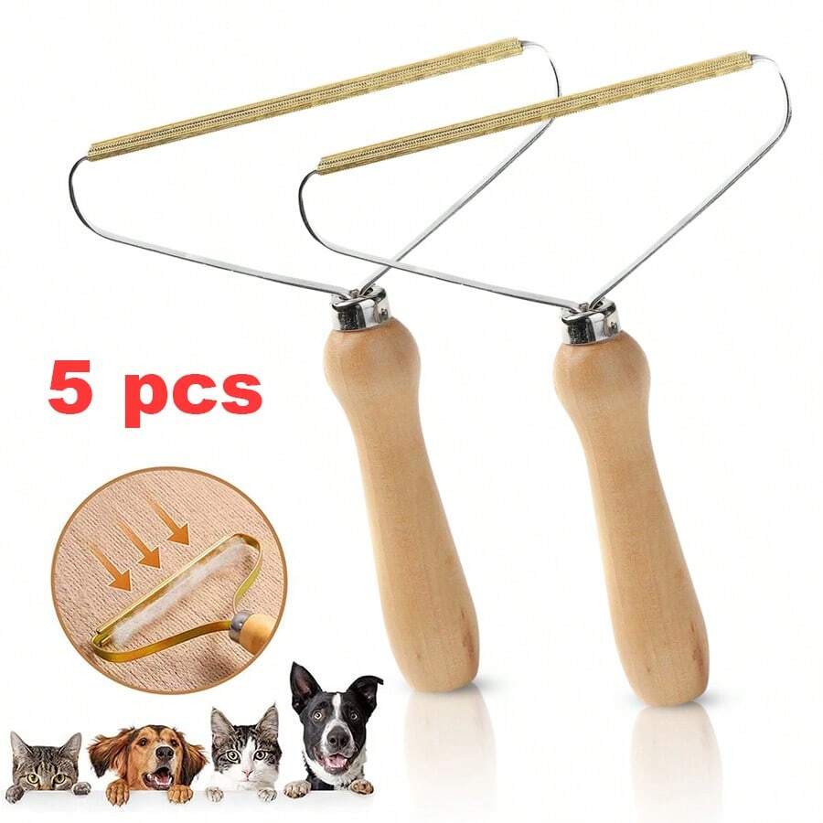 5 piezas Quitapelusas portátil - Cepillo reutilizable de doble cara para viaje para eliminar pelusa, pelo de mascota y polvo de ropa y muebles - Caja de recolección de polvo invisible - Ver 1
