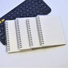 A6/A5/A4 螺旋笔记本 - 80 张/160 页，横线和方格设计，加厚 PP 装订，双线圈装订，耐用封面，简约便携，适合学习、工作、日记、旅行 - 小型记事本、素描本、办公和学生使用 - 均碼 - 查看 12