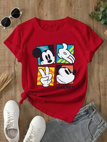 Disney Women T-Shirts - Red - View 1