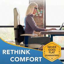 Almohada de soporte lumbar con espuma viscoelástica, adecuada para sillas de oficina, sillas de juego o uso en automóvil. Cojín ergonómico para la espalda, imprescindible para oficina y hogar. Proporciona soporte cómodo para la postura y alivia la tensión lumbar. - Negro - Ver 6