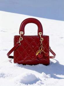 New Small And Exquisite Premium Dafei Women's Handbag, Fashionable And Lightweight, Hot-Selling New Style, Diamond-Embroidered Bag, Handheld Shoulder Crossbody Bag, Suitable For Spring And Summer Vacation Travel, Campus Life, Daily Commuting, Christmas Gifts, Parties, And Bridal Bags. - Burgundy - View 3