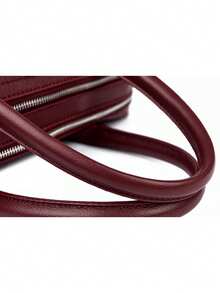 Large Capacity Women PU Leather Handbags Tote Bags Fashion Ladies Zipper Shoulder Messenger Sac Casual Female Big Crossbody Bag - Red - View 10