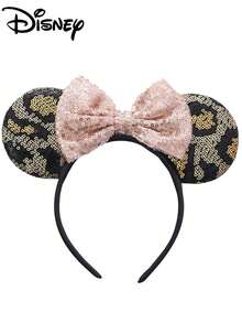 1pc Disney Series Leopard Print Headband, Women's Hair Hoop, Cute Bow, Mickey Mouse Polka Dot Ears, Amusement Park Hair Accessory, Cosplay, Party, Valentine's Day Gift - Multicolor - View 8