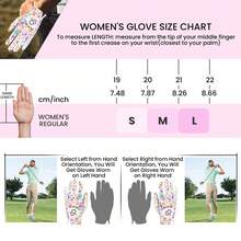 FINGER TEN 1pc Women's Golf Glove Left Hand, All-Weather Excellent Grip & Comfortable Fit, Suitable For Serious Golfers Practice And Competition, Medium Small Large Sizes Available, Enhance Sports Performance - Flower - View 9