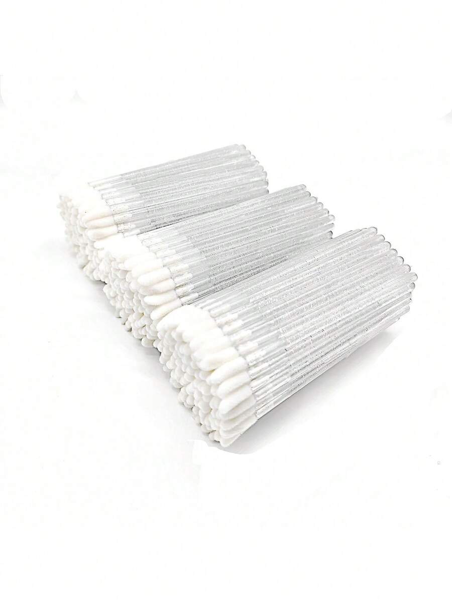 500 chiếc/gói Cọ thoa son môi dùng một lần, màu trắng tinh khiết, màu trắng - trắng - Xem 1