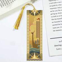2 Stücke PET bedruckte Lesezeichen, Krieger Expeditions Muster, exquisit und langanhaltend, einzigartiges Design geeignet für den täglichen Gebrauch oder zum Sammeln. Das beste Geschenk für die Schulanfang, ob für den Eigengebrauch oder als Geschenk für Familie und Freunde, es ist eine einzigartige und praktische Geschenkwahl, die der Lesezeit Atmosphäre und Spaß verleiht (zufällige Farbquasten) - 2 Stück - Übersicht 4