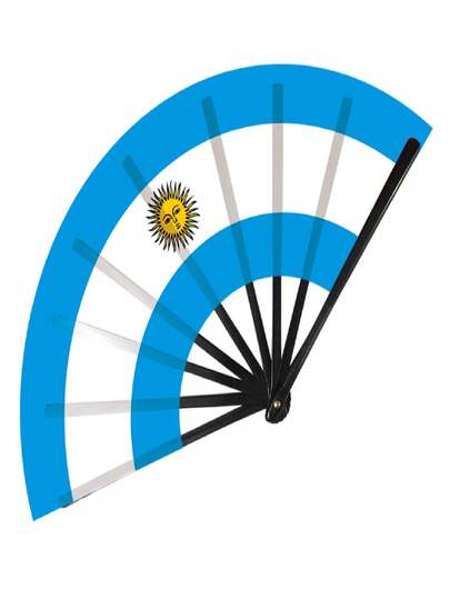 Ventaglio pieghevole da 39 cm con bandiera di paesi del Sud America, bandiera nazionale di Argentina, Brasile, Cile, Perù, Uruguay, per Coppa del Mondo, eventi sportivi, feste e souvenir