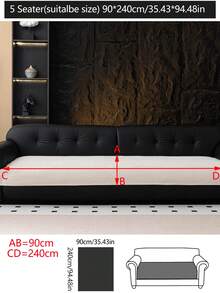 1件舒适雪尼尔沙发垫套，四季通用沙发座垫保护套，现代简约防滑沙发垫，防尘可水洗沙发套，白色清新柔软，不褪色，宠物友好，适用于L型沙发和1/2/3/4人沙发 - 白色 - 查看 14