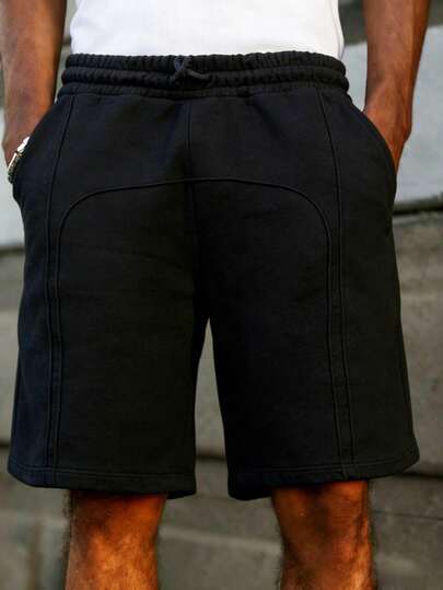 Pantalones cortos casuales con cintura elástica para hombres, estilo urbano, verano