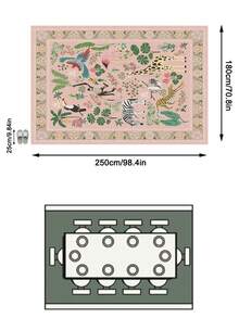 1件装现代优雅清新INS风地毯 - 野生动植物元素田园设计 - 柔软仿羊毛地毯，适用于浴室、厨房、玄关、走廊、床边、客厅、卧室，可机洗，家居装饰 - 彩色 - 查看 17