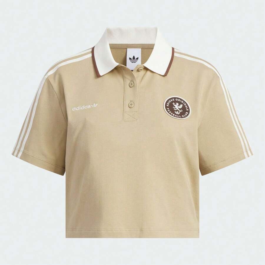 Adidas Originals Women's POLO SS WPOLO Knit Collared Short Sleeve TKH1186 - Brown - View 1