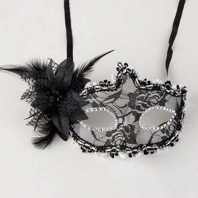 Side Flower Masquerade Mask New Fashion Half Face Eye Mask Party Makeup Ball Venetian Party Mardi Gras Mask