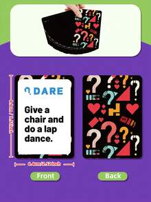 50pcs Party Game Cards, Friends Interaction Game Cards, Truth Or Dare Party Atmosphere Booster Cards - View 7