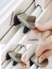 2pcs Window Locks, Door & Window Limiter, Multi-Function No-Drill Sliding Door Lock, Safety Anti-Fall Lock, Metal Sliding Door & Window Lock | Anti-Pinch, Anti-Theft, Anti-Fall Safety Lock, Battery-Free - one-size - View 5