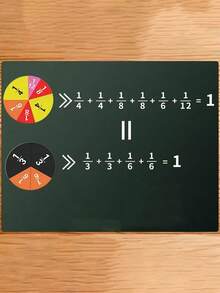 51件互动式分数数学教具，适用于小学数学教学、数学课堂资源、数学教育、小学数学拼图、教育数字积木、学生加减法演示 - 多色 - 查看 8