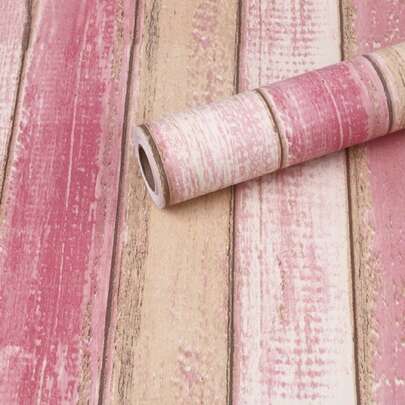 1 rouleau 5/10m x 200cm Papier peint adhésif amovible imitation bois, convient pour la cuisine, les carreaux de salle de bain, les plinthes, les meubles, les cadres de miroir, bordure de papier peint imitation bois imperméable en PVC