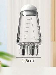 1支透明油梳，多功能头皮按摩器，适用于精华液、营养液、护发素、精油等。可精准将液体或油分输送到发根。美发造型套装/美发工具套装 - 白色 - 查看 4