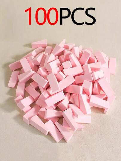 100/50/20pcs Disposable Triangle Makeup Sponge Puff, Dry & Wet Dual-Use Makeup Sponge Blocks, Non-Absorbing Makeup Blender, Makeup Beauty Tools