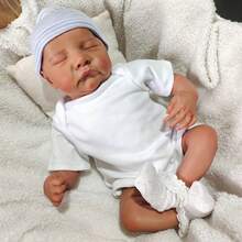 18英寸重生娃娃，触感柔软，3D皮肤，手工绘制，血管清晰可见，手工植入头发，全乙烯基身体，儿童生日、圣诞节/新年礼物 - 如圖 - 查看 6