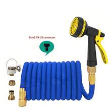 NEW Garden Water Hose Expandable Rubber Magic Hose Multifunctional Water Gun Set For Garden Farm Irrigation And Cleaning Tools - A - View 1