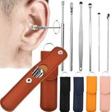 6-Piece Stainless Steel Ear Cleaner Kit – Portable And Reusable Earwax Remover - Blue - View 8