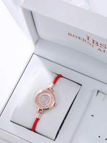 一套优雅的石英手表和珠宝配饰套装，包括一款时尚的圆形女士腕表和一条镶钻手链。 - 彩色 - 查看 5